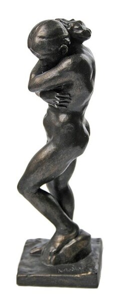 Adam and Eve statues reproduction for the gates of hell Dante Divine